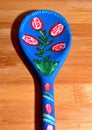 Wooden Spoon Painted Royalty Free Stock Photo