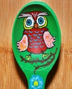 Wooden Spoon Painted Royalty Free Stock Photo