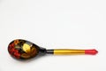 Wooden spoon painted. Royalty Free Stock Photo