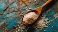 Wooden Spoon with Rice Royalty Free Stock Photo