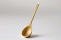 Wooden Spoon On A White Background Disposable Tableware. Generative AI