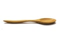 Wooden spoon on white isolate.
