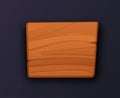 Wooden square button