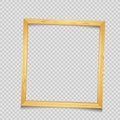 Wooden square frame transparent background