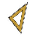 Wooden square ruler icon