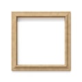 Wooden square shaped picture frame 3D Royalty Free Stock Photo