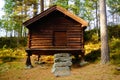 Wooden stabbur from Telemark, Norway