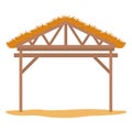 Wooden stable manger icon