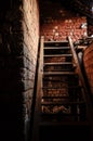 Wooden stair Royalty Free Stock Photo