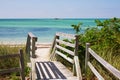 Wooden stair to the beach