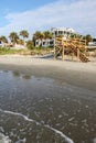 Wooden stair to the beach