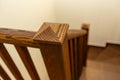 Wooden staircase in the cottage from the first to the second floor Royalty Free Stock Photo