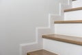 wooden staircase interior decoration Royalty Free Stock Photo