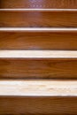 Wooden staircase leading up Royalty Free Stock Photo