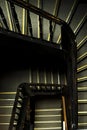 Wooden staircase in an old building Royalty Free Stock Photo