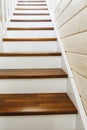 Wooden stairs at home Royalty Free Stock Photo
