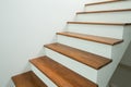 Wooden stairs in home Royalty Free Stock Photo