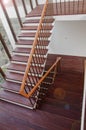 Wooden stairs interior Royalty Free Stock Photo