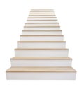 Wooden stairs isolated on white background Royalty Free Stock Photo