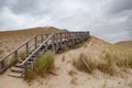The wooden stairs on the 26 m high panorama dune, Petten aan Zee