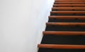 Wooden stairs in modern home , Abstract steps.