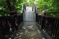 Wooden stairs and platform going down Royalty Free Stock Photo