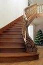 Wooden stairway Royalty Free Stock Photo
