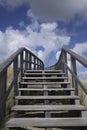 Wooden stairway in the dunes, Petten, Netherlands Royalty Free Stock Photo