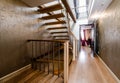 Wooden stairway in home