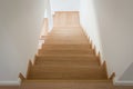 Wooden stairway in house