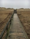 Footpath and stairway St. Peter-Ording Royalty Free Stock Photo