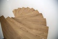 Twisted wooden stairway Royalty Free Stock Photo