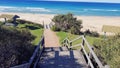 Stairway to Sandy Frazer Beach Australia Royalty Free Stock Photo