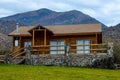 Small hotel houses in the mountains.