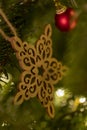 Wooden Star Shaped Christmas Tree Decoration