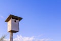 Wooden starling bird house,