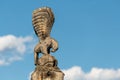 Wooden statue of an eagle in front of blue sky Royalty Free Stock Photo