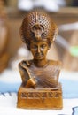 Wooden statue of pharaoh.