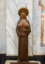 Wooden statue of Saint Caterina de Siena, Church of Saint Martin, Portofino, Italy