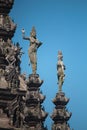 Wooden statues decorating the Temple of Truth in Thailand