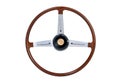 Wooden Steering Wheel Royalty Free Stock Photo