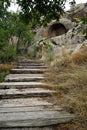 Wooden steps Royalty Free Stock Photo