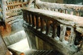 Wooden steps in an underground salt mine Royalty Free Stock Photo