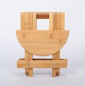 Wooden Stool Over White Royalty Free Stock Photo