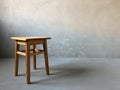 Wooden stool in room Royalty Free Stock Photo