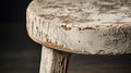 Vintage Cashmere Stool With Rustic Charm