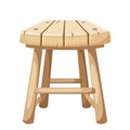 Wooden stool. Vector illustration. Royalty Free Stock Photo