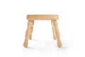 Wooden stool on white. Royalty Free Stock Photo