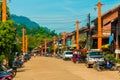 Wooden street in Old Town, Koh Lanta, Krabi, Thailand