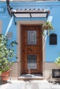 Wooden streetdoor Fuengirola Spain Royalty Free Stock Photo